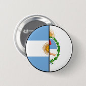Armeense vlag en wapenschild ronde button 5,7 cm (Voorkant /achterkant)