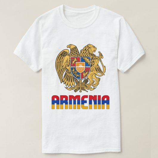 Armeense vlag en wapenschild t-shirt (Design voorkant)
