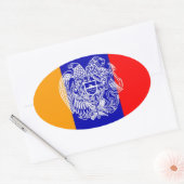 Armeense vlag en wapenstilstand ovale sticker (Envelop)