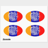 Armeense vlag en wapenstilstand ovale sticker (Vel)