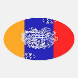 Armeense vlag en wapenstilstand ovale sticker