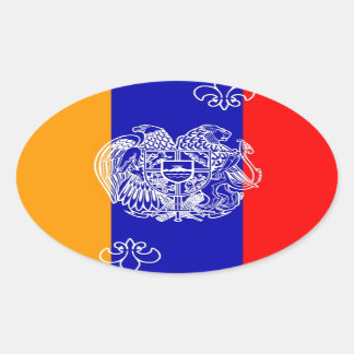 Armeense vlag en wapenstilstand ovale sticker