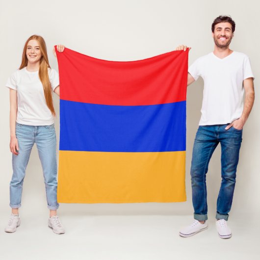 Armeense vlag fleece deken (In situ)