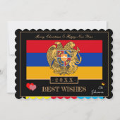 Armeense vlag & Gelukkig Nieuwjaar/Beste wensen Ar Feestdagenkaart (Voorkant)