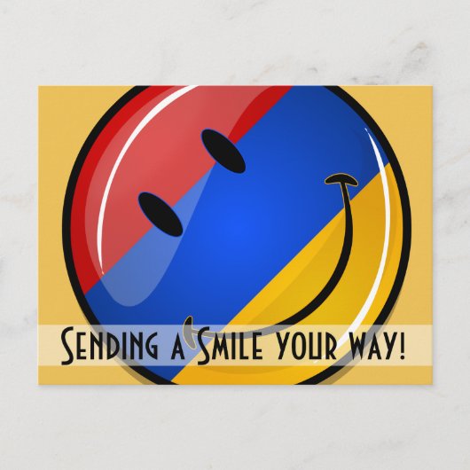 Armeense vlag glimlachen briefkaart (Voorkant)