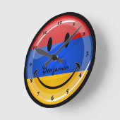 Armeense vlag glimlachen ronde klok (Hoek)