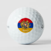 Armeense vlag Golf Balls patriottisch, Armenië Golfballen (Voorkant)