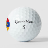 Armeense vlag Golf Balls patriottisch, Armenië Golfballen (Logo)