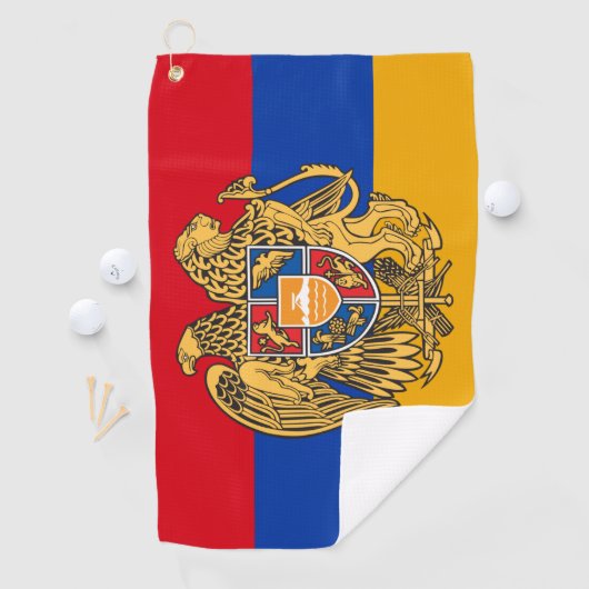 Armeense vlag, golf- en sportsport in Emblem en Ar Golfhanddoek (Insitu)