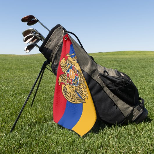 Armeense vlag, golf- en sportsport in Emblem en Ar Golfhanddoek (Groen)