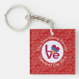 Armeense Vlag Hart LIEFDE Rode Gepersonaliseerde T Sleutelhanger