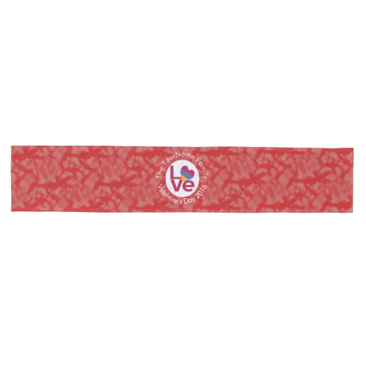 Armeense Vlag Hart LIEFDE Rood Gepersonaliseerde T Medium Tafelloper (Horizontaal)