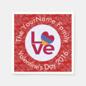 Armeense Vlag Hart Rode Liefde Servet (Voorkant)