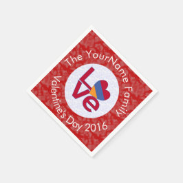 Armeense Vlag Hart Rode Liefde Servet