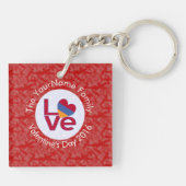 Armeense Vlag Hart Rode Liefde Sleutelhanger (Achterkant)
