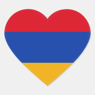 Armeense vlag hart sticker