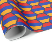 Armeense vlag Honingcomb Wrapping Paper Cadeaupapier (Rol Hoek)