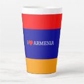 Armeense vlag: Ik hou van Armenië, Latte Mok (Voorkant)