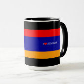 Armeense vlag: Ik hou van Armenië Mok (Voorkant rechts)