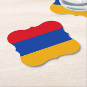 Armeense vlag kartonnen onderzetters (Gekanteld)