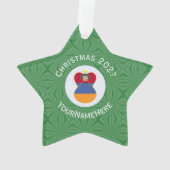 Armeense vlag kerst engel gepersonaliseerd ornament (achterkant)