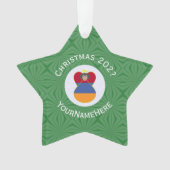 Armeense vlag kerst engel gepersonaliseerd ornament (voorkant)