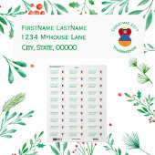 Armeense vlag Kerstengel retouradres Etiket