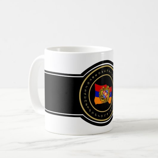 Armeense vlag met Mok van het alfabet (Voorkant links)