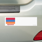 Armeense vlag met naam in het Russisch Bumpersticker (Op auto)