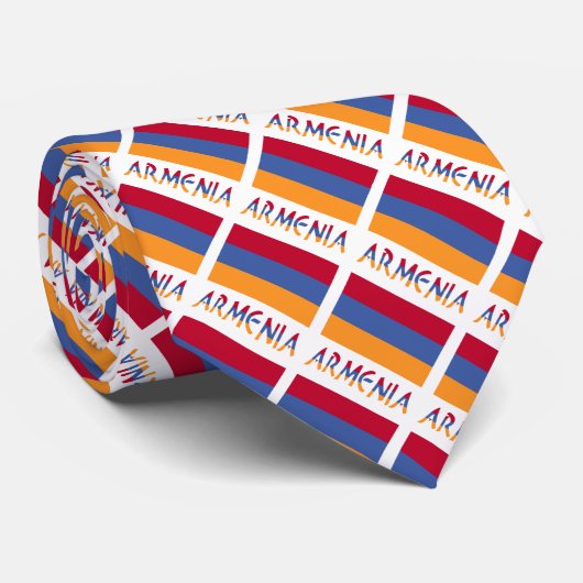 Armeense vlag met naam stropdas (Opgerold)