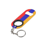 Armeense vlag mini flesopener met Sleutelhanger Flessenopener (Achterkant Gekanteld)