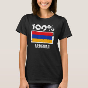 Armeense vlag ondersteunt 100 Armeense batterijvoe T-shirt