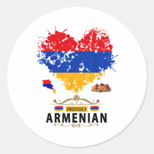 Armeense vlag outfit idee voor kinderen Republiek  Ronde Sticker