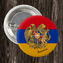 Armeense vlag, patriottisch Armenië Ronde Button 3,2 Cm