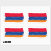 Armeense vlag rechthoekige sticker (Vel)