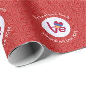 Armeense vlag Rode brief LOVE gepersonaliseerd Cadeaupapier (Rol Hoek)