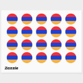 Armeense vlag ronde sticker (Vel)
