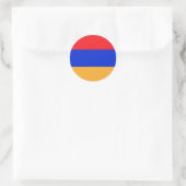 Armeense vlag ronde sticker (Tas)