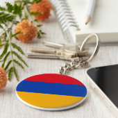Armeense vlag sleutelhanger (Zijkant)