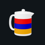 Armeense vlag Teapot Theepot<br><div class="desc">Voeg een vleugje Armeense trots toe aan uw collectie met onze theepot met de Armeense vlag! Deze theepot is gemaakt met nauwgezette aandacht voor detail en is niet alleen een functioneel item; het is een viering van het rijke erfgoed en de culturele betekenis van Armenië. Het levendige ontwerp toont prominent...</div>