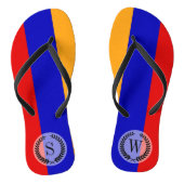 Armeense vlag teenslippers (Voetbed)