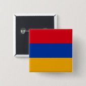 Armeense vlag vierkante button 5,1 cm (Voorkant /achterkant)