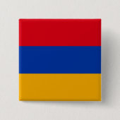 Armeense vlag vierkante button 5,1 cm (Voorkant)