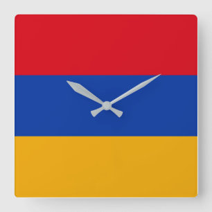 Armeense vlag vierkante klok