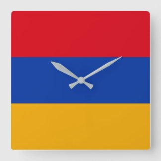 Armeense vlag vierkante klok