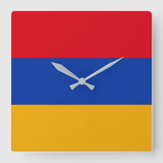 Armeense vlag vierkante klok (Voorkant)