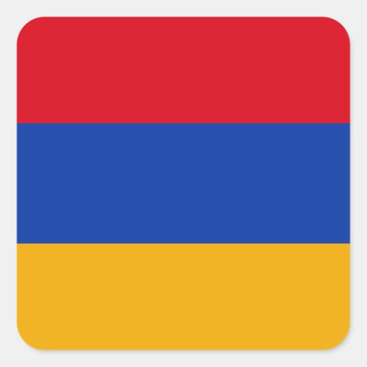 Armeense vlag vierkante sticker (Voorkant)