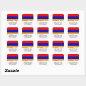 Armeense vlag vierkante sticker (Vel)