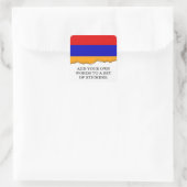 Armeense vlag vierkante sticker (Tas)