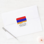 Armeense vlag vierkante sticker (Envelop)
